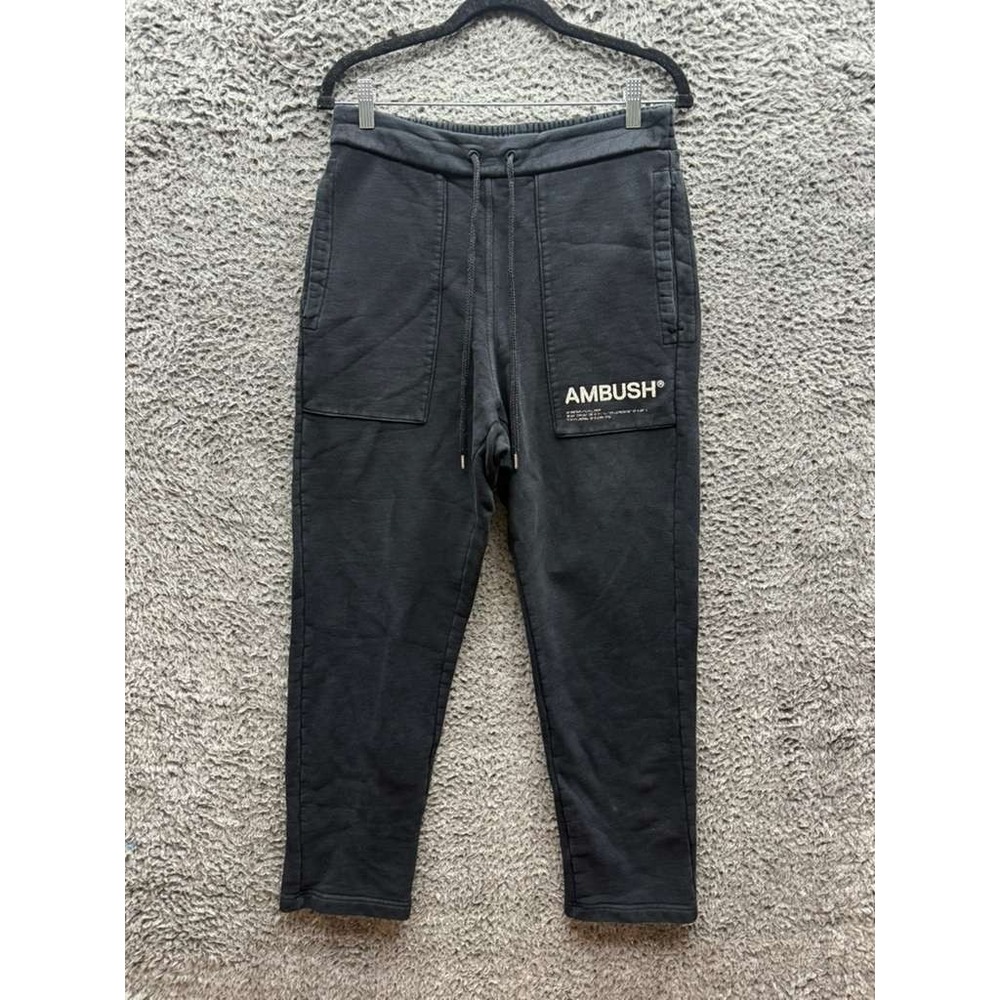 Ambush Graphic Logo Fleece Workshop Drawstring Jogger Pants‎ Black Mens Size XS